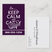 Behalten Sie Ruhe und nennen Sie einen Reiniger Visitenkarte (Vorne/Hinten)
