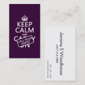 Behalten Sie Ruhe und nennen Sie Ihren Agenten Visitenkarte (Vorne/Hinten)