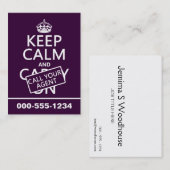 Behalten Sie Ruhe und nennen Sie Ihren Agenten Visitenkarte (Vorne/Hinten)