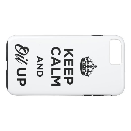 Behalten Sie Ruhe und Öl oben Case-Mate iPhone Hülle (Rückseite (Horizontal))