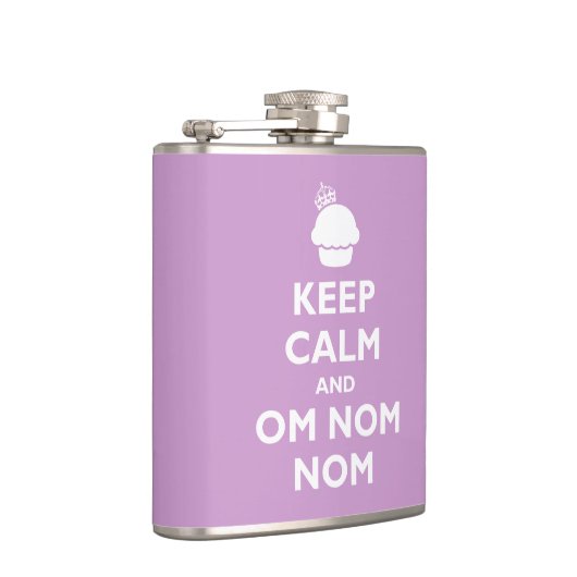 Behalten Sie Ruhe und OM Nom Nom Flachmann (Rechts)