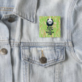 Behalten Sie Ruhe und Panda auf ursprünglichem Button (Beispiel)