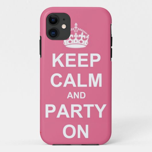 behalten Sie Ruhe und Party an Case-Mate iPhone Hülle (Rückseite)