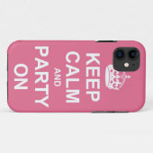 behalten Sie Ruhe und Party an Case-Mate iPhone Hülle (Rückseite (Horizontal))