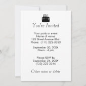 Behalten Sie Ruhe und Party auf Einladung (Rückseite)