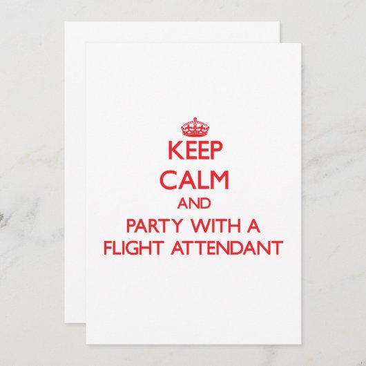Behalten Sie Ruhe und Party mit einem Einladung (Vorne/Hinten)