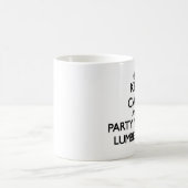 Behalten Sie Ruhe und Party mit einem Holzfäller Kaffeetasse (Mittel)