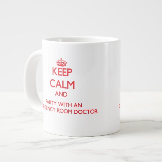 Behalten Sie Ruhe und Party mit einem Jumbo-Tasse (Vorderseite Links)