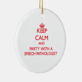 Behalten Sie Ruhe und Party mit einem Keramik Ornament (Rechts)