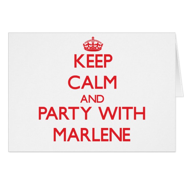 Behalten Sie Ruhe und Party mit Marlene (Vorderseite (Horizontal))
