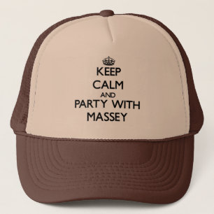 Behalten Sie Ruhe und Party mit Massey Truckerkappe