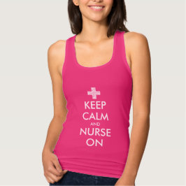 Behalten Sie Ruhe und pflegen Sie auf die Tank Top