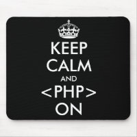 Behalten Sie Ruhe und PHP auf Mousepad | Geeky