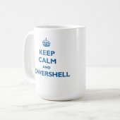 Behalten Sie Ruhe und PowerShell Tasse (Vorderseite Links)