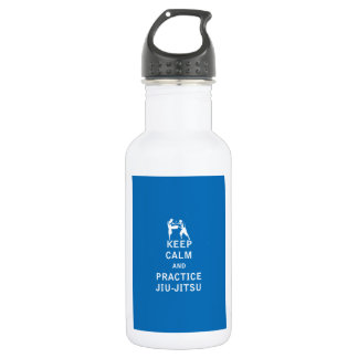 Behalten Sie Ruhe und Praxis Jiu-Jitsu Trinkflasche