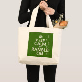 Behalten Sie Ruhe und Ramble an Jumbo Stoffbeutel (Vorderseite (Produkt))