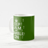 Behalten Sie Ruhe und Ramble an Kaffeetasse (Vorderseite Links)