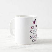 Behalten Sie Ruhe und Raum an Kaffeetasse (Vorderseite Links)