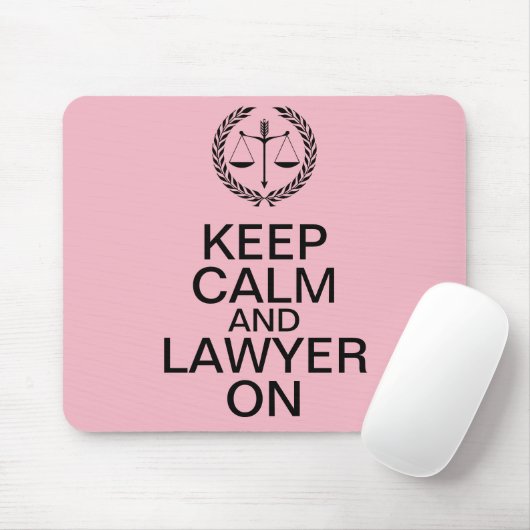 Behalten Sie Ruhe und Rechtsanwalt auf Mousepad (Mit Mouse)