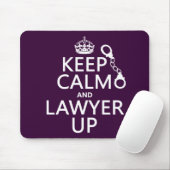 Behalten Sie Ruhe und Rechtsanwalt oben Mousepad (Mit Mouse)