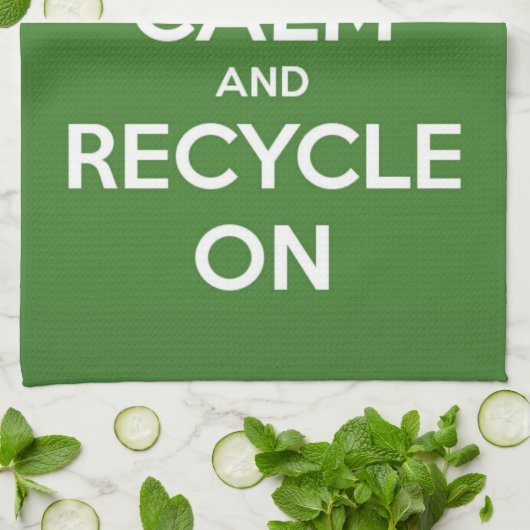 Behalten Sie Ruhe und recyceln Sie an Handtuch (Gefaltet)