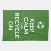 Behalten Sie Ruhe und recyceln Sie an Handtuch (Horizontal)