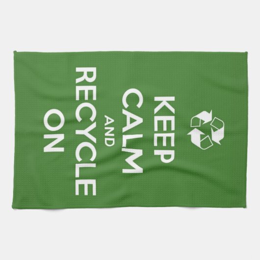 Behalten Sie Ruhe und recyceln Sie an Handtuch (Horizontal)