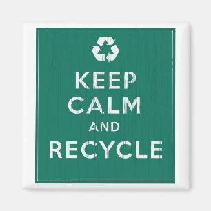 Behalten Sie Ruhe und recyceln Sie Magnet