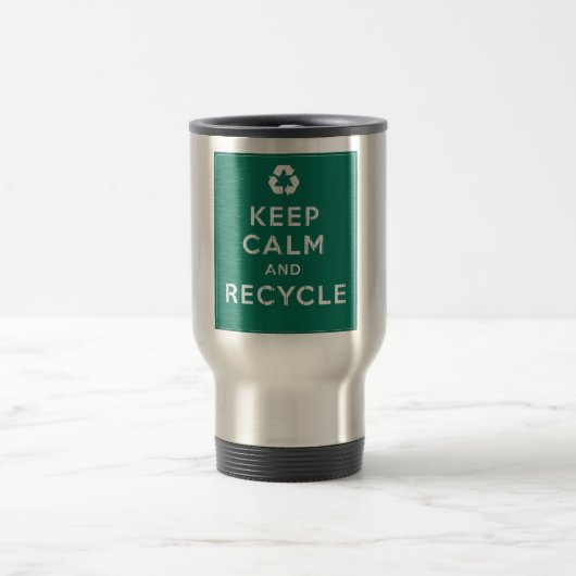 Behalten Sie Ruhe und recyceln Sie Reisebecher (Mittel)
