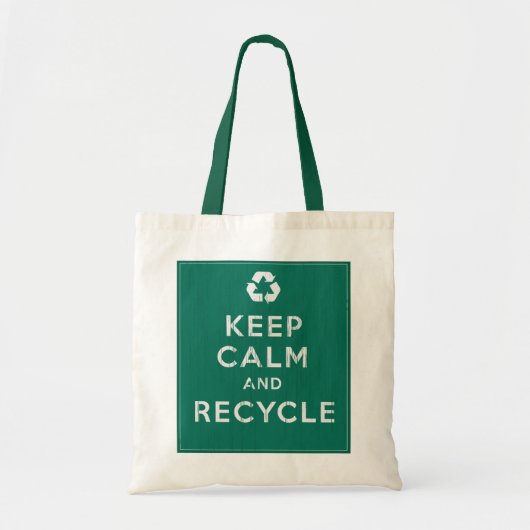 Behalten Sie Ruhe und recyceln Sie Tragetasche (Vorne)