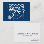 Behalten Sie Ruhe und redigieren Sie auf (in Visitenkarte (Vorne/Hinten)