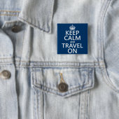 Behalten Sie Ruhe und reisen Sie an Button (Beispiel)
