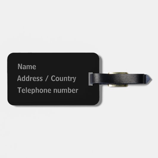 Behalten Sie Ruhe und reisen Sie an Gepäckanhänger (Rückseite horizontal)