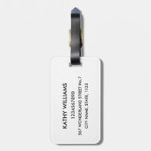 Behalten Sie Ruhe und reisen Sie an Gepäckanhänger (Rückseite vertikal)