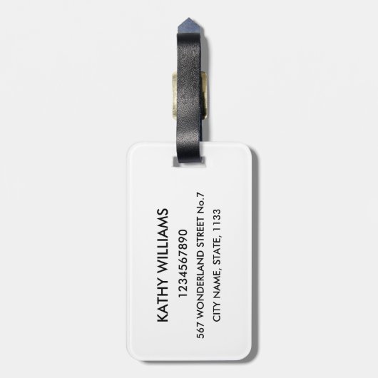 Behalten Sie Ruhe und reisen Sie an Gepäckanhänger (Rückseite vertikal)