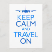 Behalten Sie Ruhe und reisen Sie an Postkarte (Vorderseite)