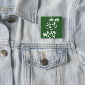 Behalten Sie Ruhe und reiten Sie an - Pferde, alle Button (Beispiel)