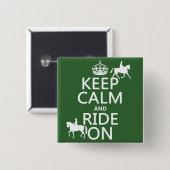 Behalten Sie Ruhe und reiten Sie an - Pferde, alle Button (Vorne & Hinten)