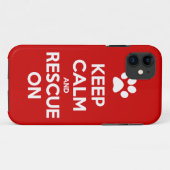Behalten Sie Ruhe und Rettung auf Tierrettung Case-Mate iPhone Hülle (Rückseite (Horizontal))