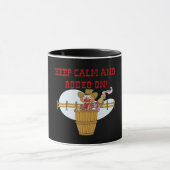 Behalten Sie Ruhe und Rodeo auf 2 Tasse (Zentrum)