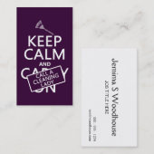 Behalten Sie Ruhe und rufen Sie eine Visitenkarte (Vorne/Hinten)