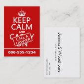 Behalten Sie Ruhe und rufen Sie einen Rechtsanwalt Visitenkarte (Vorne/Hinten)