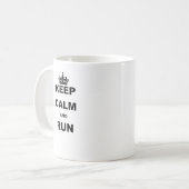 BEHALTEN Sie RUHE UND RUN.png Kaffeetasse (Vorderseite Links)