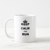 BEHALTEN Sie RUHE UND RUN.png Kaffeetasse (Links)