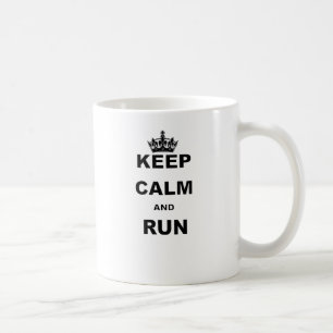 BEHALTEN Sie RUHE UND RUN.png Kaffeetasse