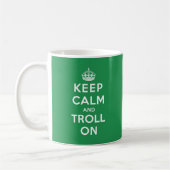 Behalten Sie Ruhe und Schleppangel an Kaffeetasse (Links)