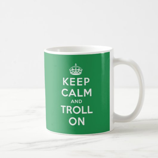 Behalten Sie Ruhe und Schleppangel an Kaffeetasse (Rechts)