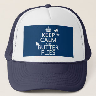 Behalten Sie Ruhe und Schmetterlinge (irgendeine Truckerkappe