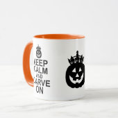 Behalten Sie Ruhe und schnitzen Sie auf Tasse (Vorderseite Links)