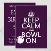 Behalten Sie Ruhe und Schüssel an - alle Farben Einladung (Vorne/Hinten)